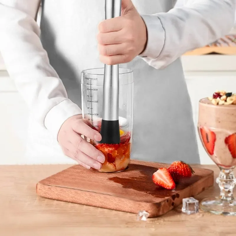 Muddler Cocktail Bar - 10 Inch Stainless Steel Cocktail Muddler