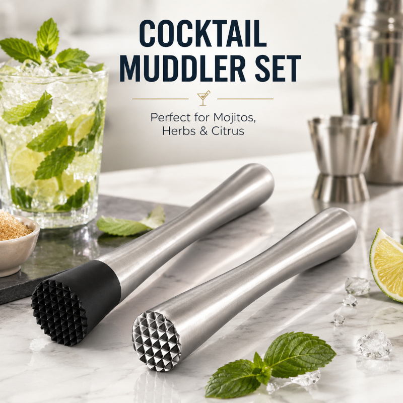 Stainless Steel Muddler with I - Muddler Cocktail Bar บทวิจารณ์และราคา