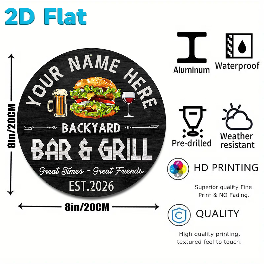Custom Name & Year Backyard Ba - Wine Beer Name บทวิจารณ์และราคา