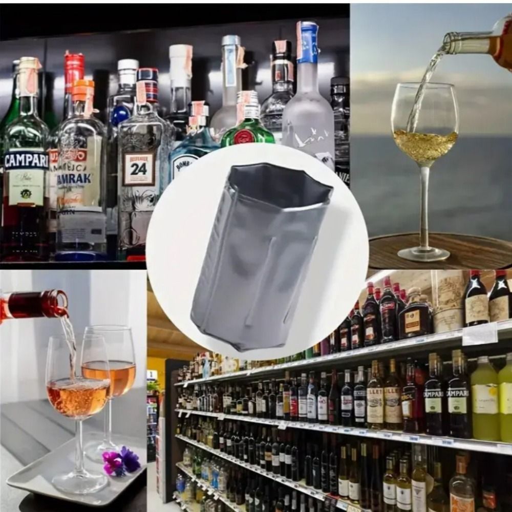 Reusable Wine Cooler Bag Gray  - Wine Chiller Sleeve บทวิจารณ์และราคา