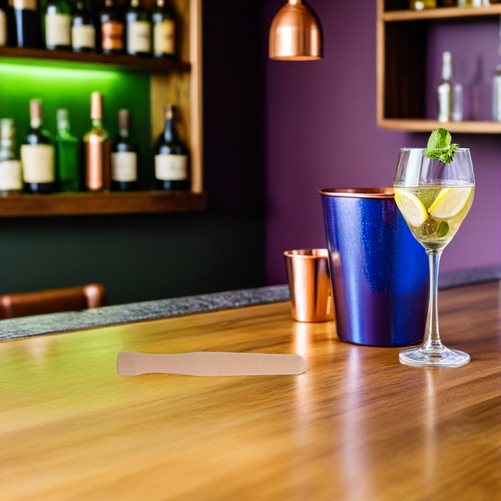 Wooden Cocktail Muddler Strong - Muddler Cocktail Bar บทวิจารณ์และราคา