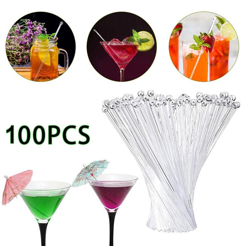 100Pcs Transparent Cocktail Dr - Muddler Cocktail Bar บทวิจารณ์และราคา