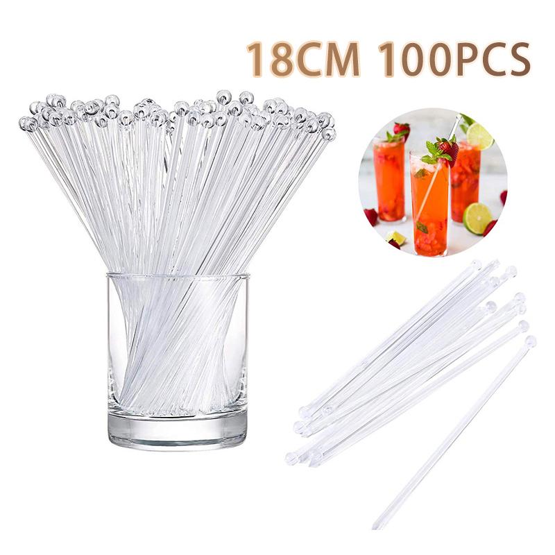 100Pcs Transparent Cocktail Dr - Muddler Cocktail Bar บทวิจารณ์และราคา