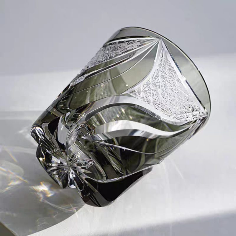 Hand Cut To Clear Grey Glass T - Wine Beer Jp บทวิจารณ์และราคา