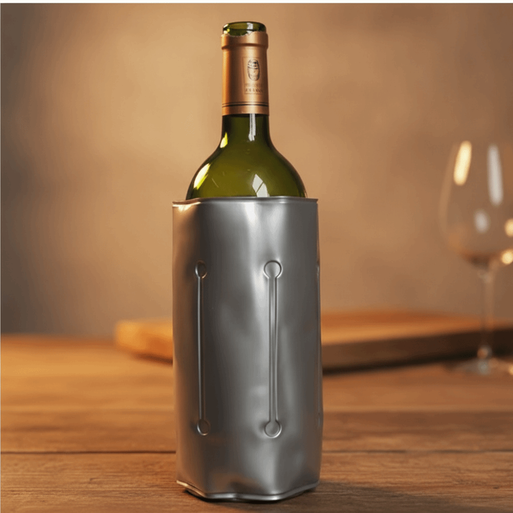Reusable Wine Cooler Bag Gray  - Wine Chiller Sleeve บทวิจารณ์และราคา
